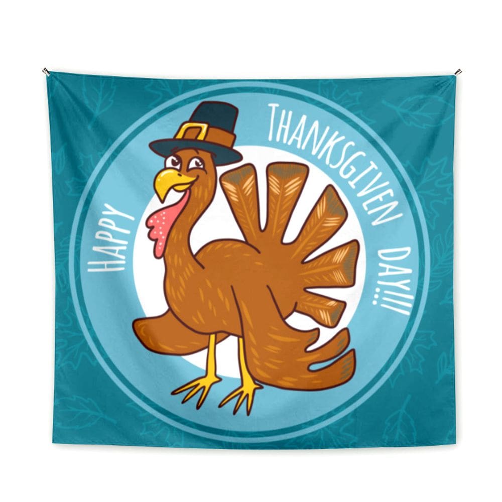 Tapeçaria Happy Thanksgiving Day Wall 150x130cm, microtecido