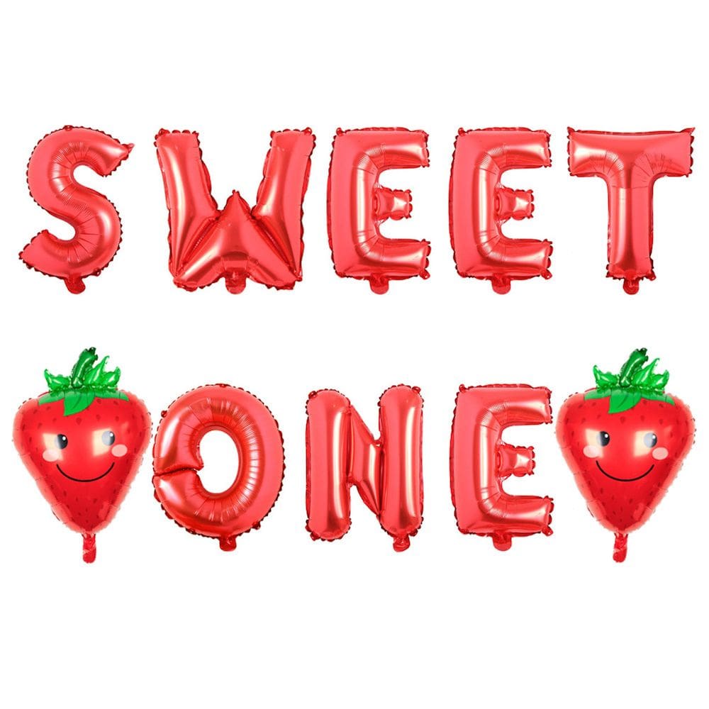 Kit de balões Sweet One, 4 peças de balões metalizados de látex para festa