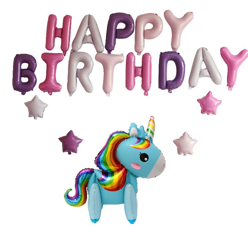 Kit de balões Blue Horse Foil Balons para aniversário (6 unidades)