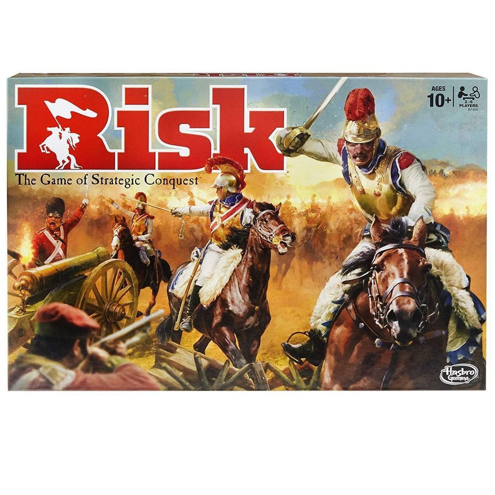 Versão em inglês do jogo de cartas Risk Battle com baralho de tarô