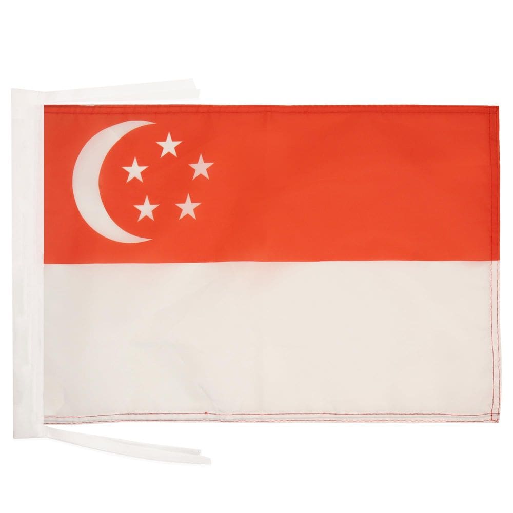 Banner Bandera Singapur 30x45cm Poliéster