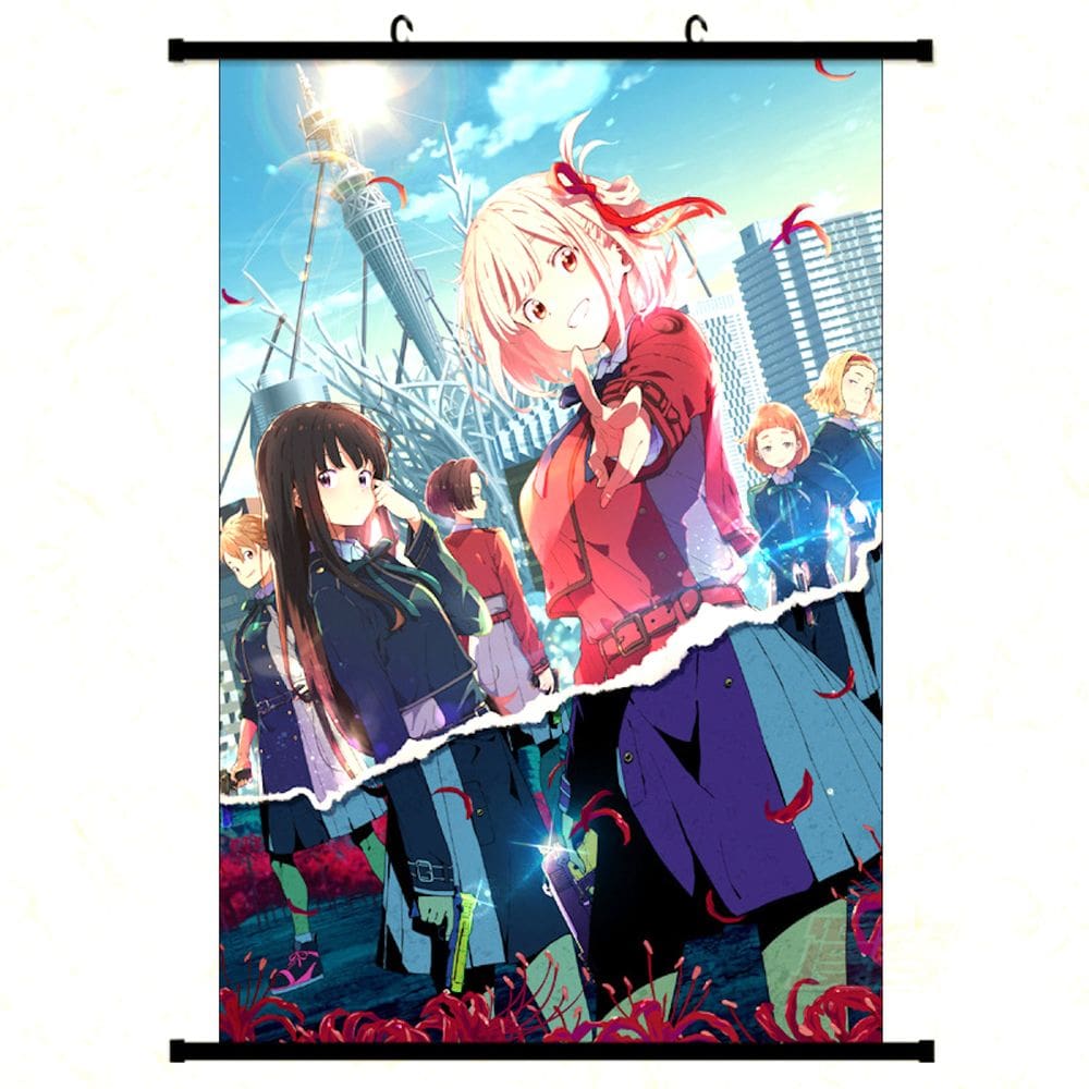 Pôster de decoração de parede Lycoris Recoils Takinas Inoues Nishikigis