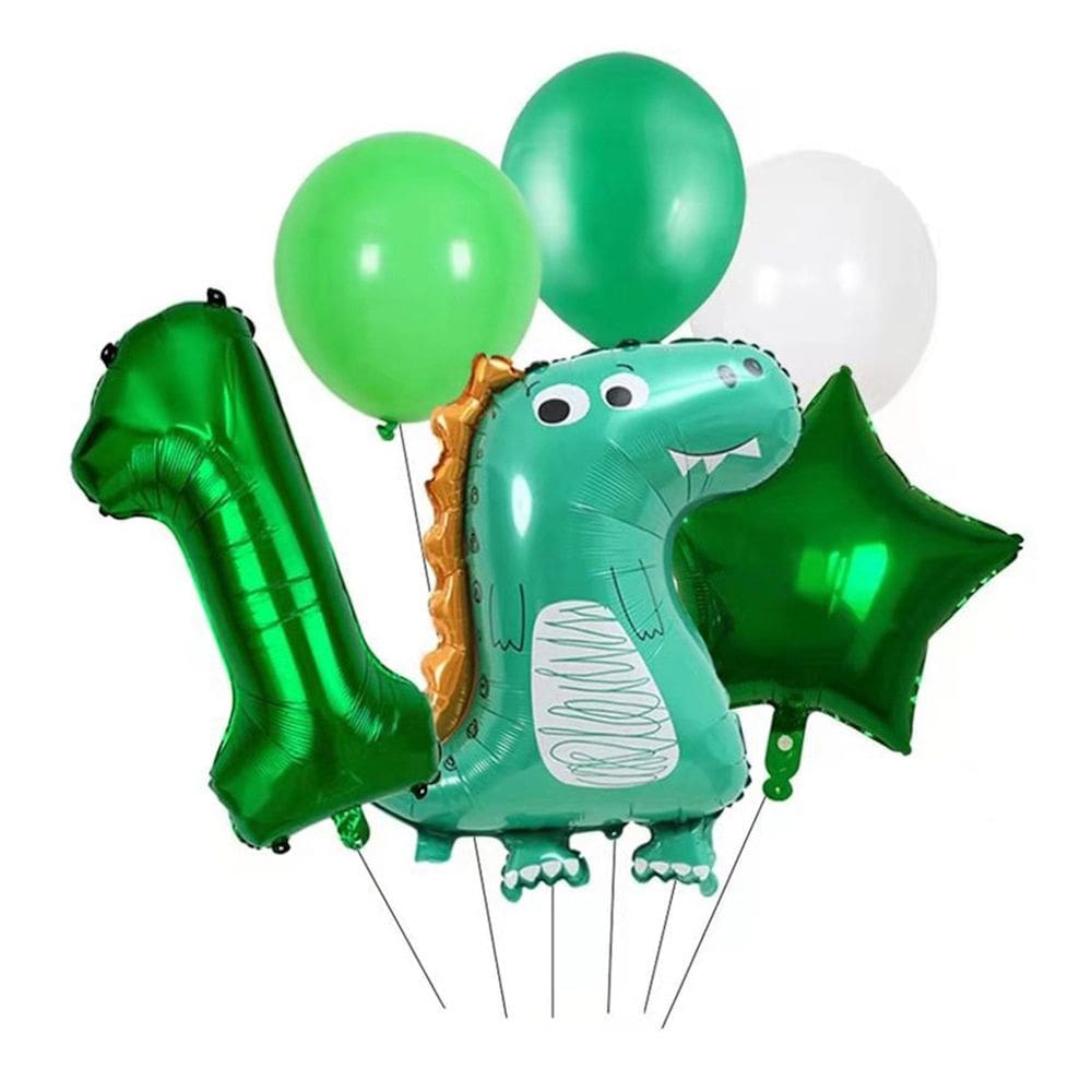 Kit de balões Dinosaur 1 balões Mylar com balões de látex