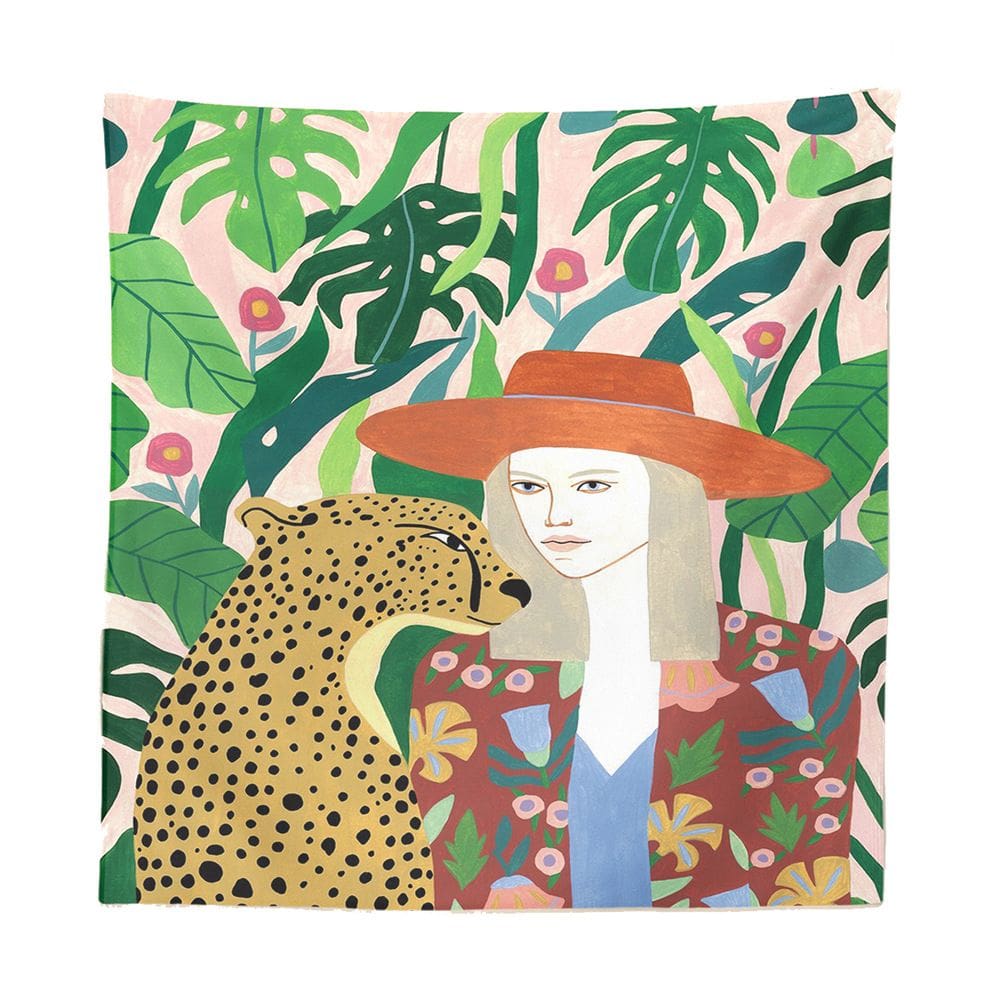 Tapestry Beauty Beast Plant Wall Room 150x100cm, microtecido