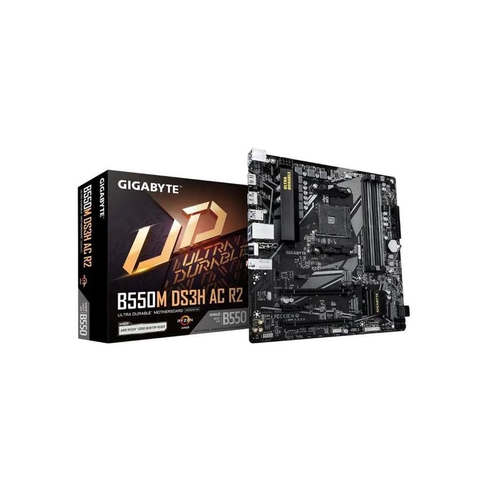 Placa Mae Gigabyte AMD (AM4) Micro ATX DDR4- B550M DS3H AC R2