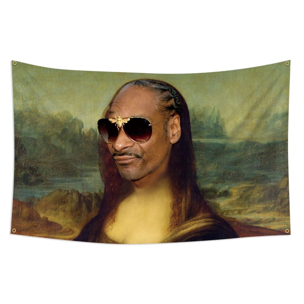 Tapeçaria Doggs Flag Art Anime Decoração para pendurar na parede 90x150cm