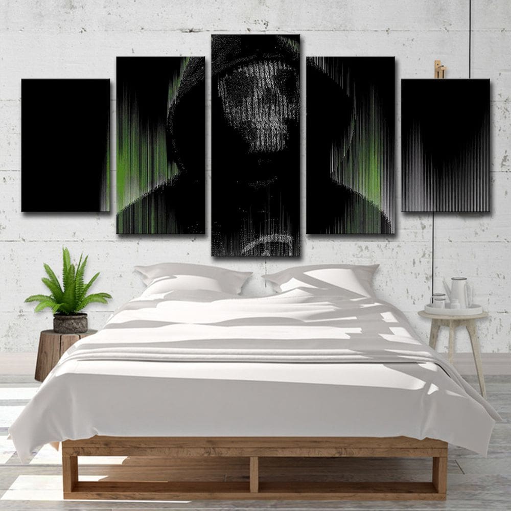 Pôsteres de pintura de parede em tela Battlefields Anime 5 Panels