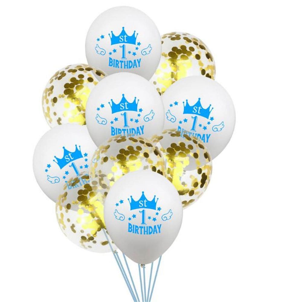 Kit de balões de decoração de aniversário para 1º aniversário (10 unidades)