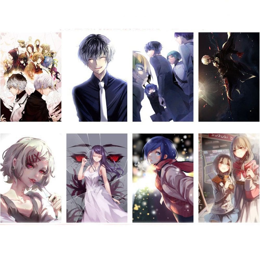 Pôster Tokyo Ghoul Kaneki Ken Anime Art 28,5 x 42 cm (8 unidades)