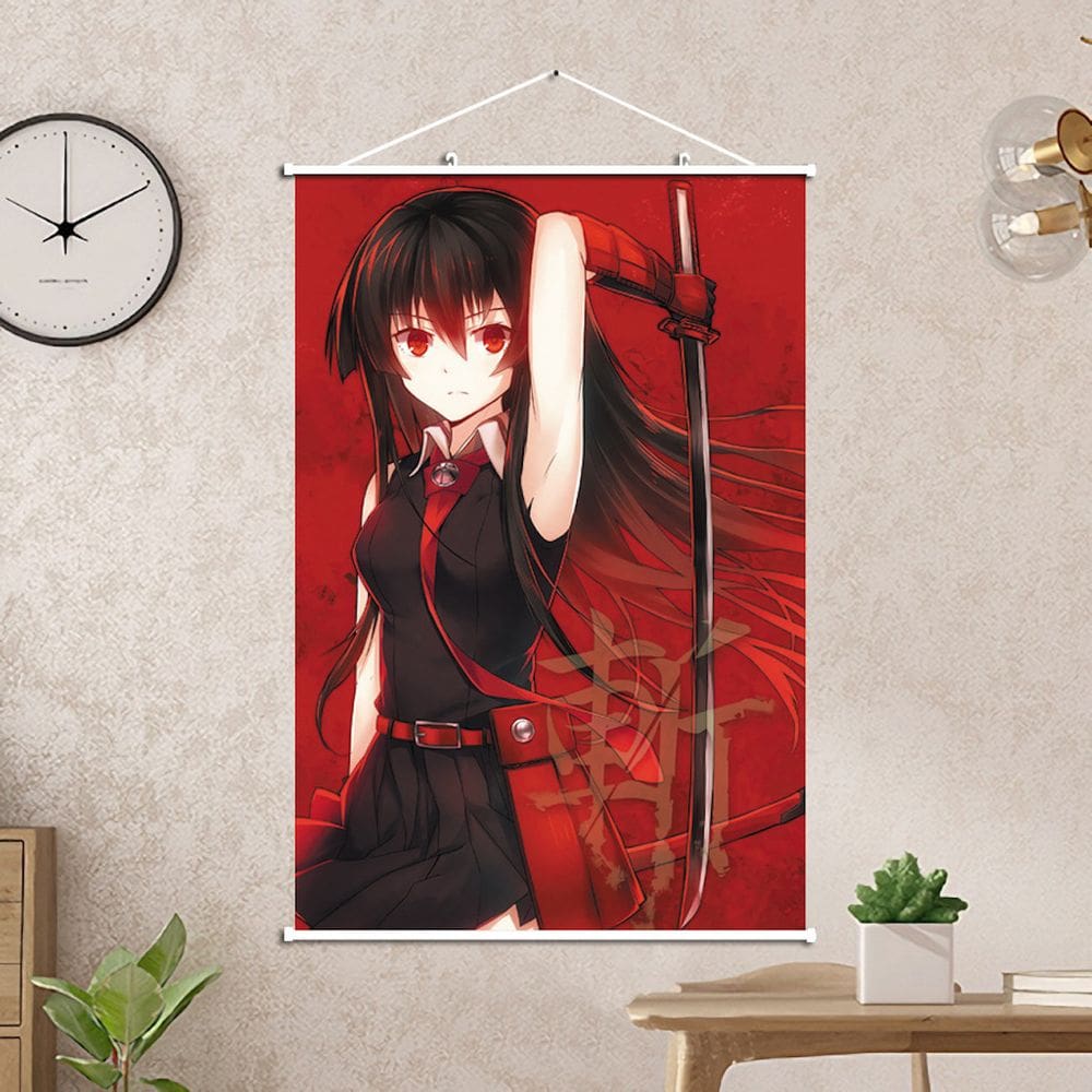 Pôster de arte de parede em tela Akames ga Kills Akames Anime 40x60cm