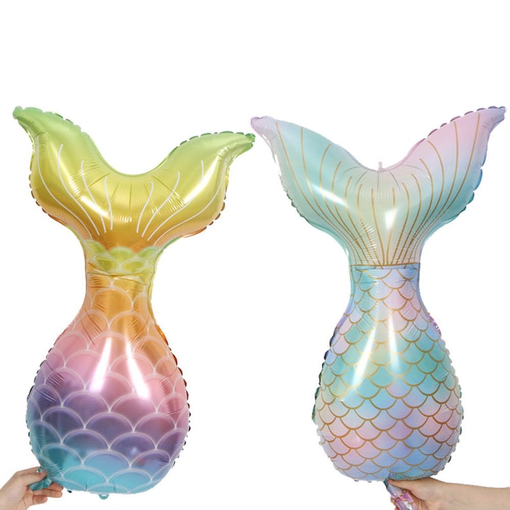 Balões Mylar, 2 peças de caudas de sereia para decoração de festas
