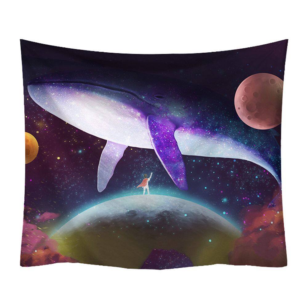 Tapeçaria Whale Wall Room Aesthetic 150x130cm, microtecido