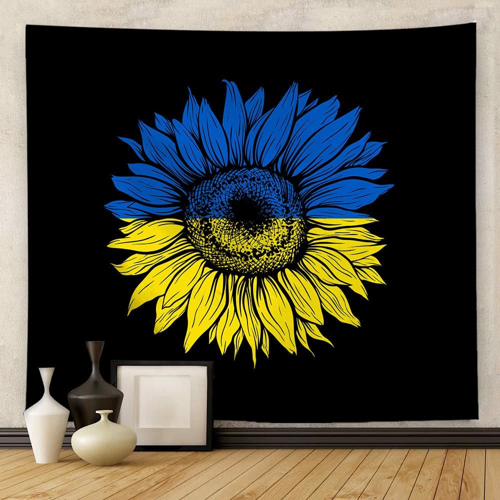 Tapeçaria, girassóis, microtecido de parede, 150x150cm, decoração de quarto