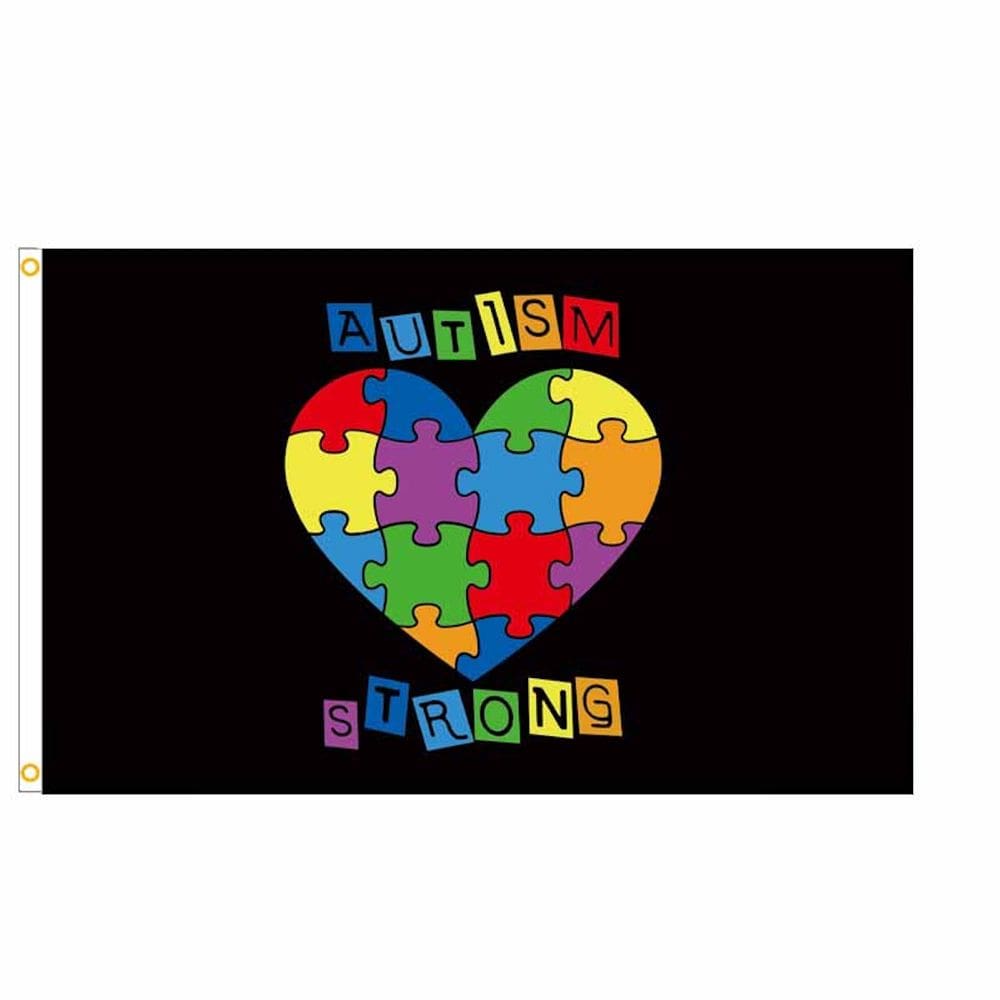 Tapeçaria Autism Strongs Flag Art Anime Wall Tapestry 90x150cm