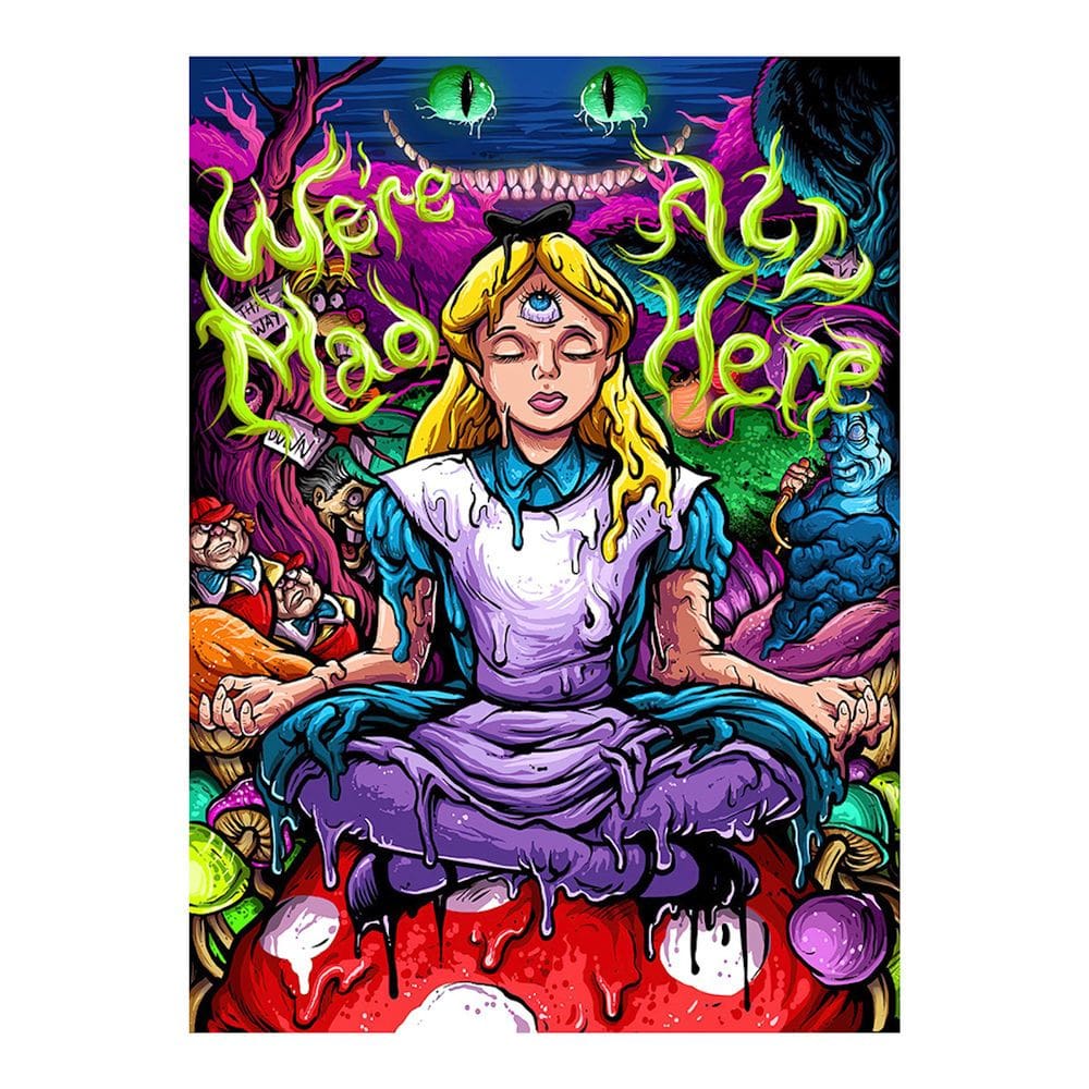 Pôster de arte de parede com imagem de Alice no País das Maravilhas, anime 30x40cm