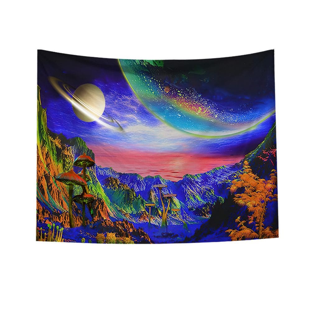 Tapeçaria Planet Starry Sky Wall Room 150x130cm, microtecido