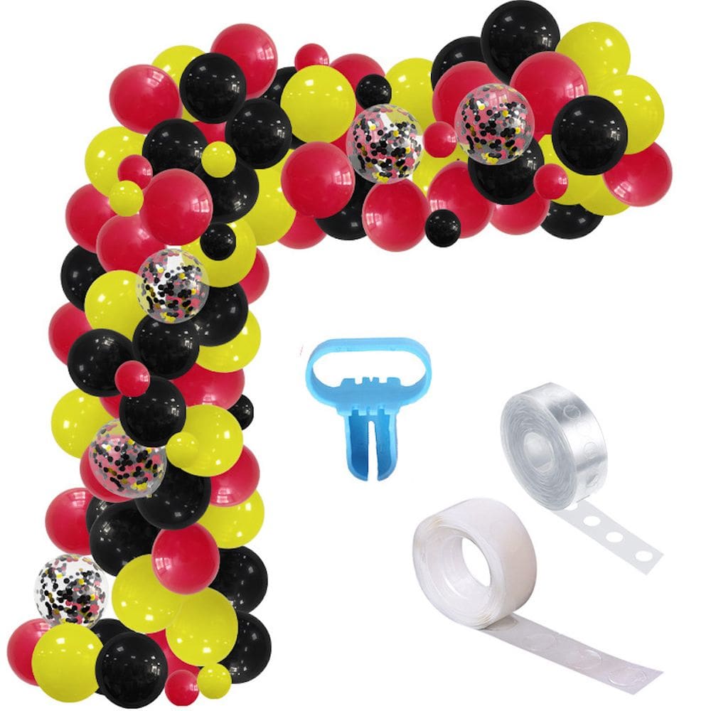 Kit de guirlanda de balões de festa, 115 unidades de balões de látex coloridos