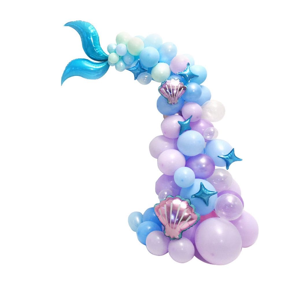 Kit Balloon Arch Tema Mermaids com 134 balões de látex