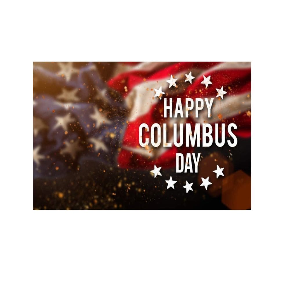 Tapeçaria Happy Columbus Day Wall 150x90cm de fibra de microtecido