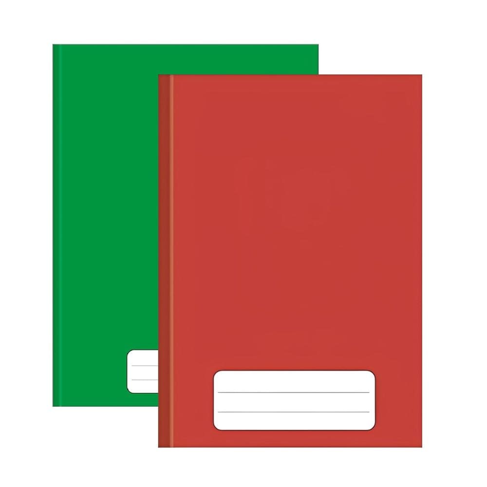 Kit 2 Cadernos Brochura Escolar Grande Capa Dura 48 Folhas