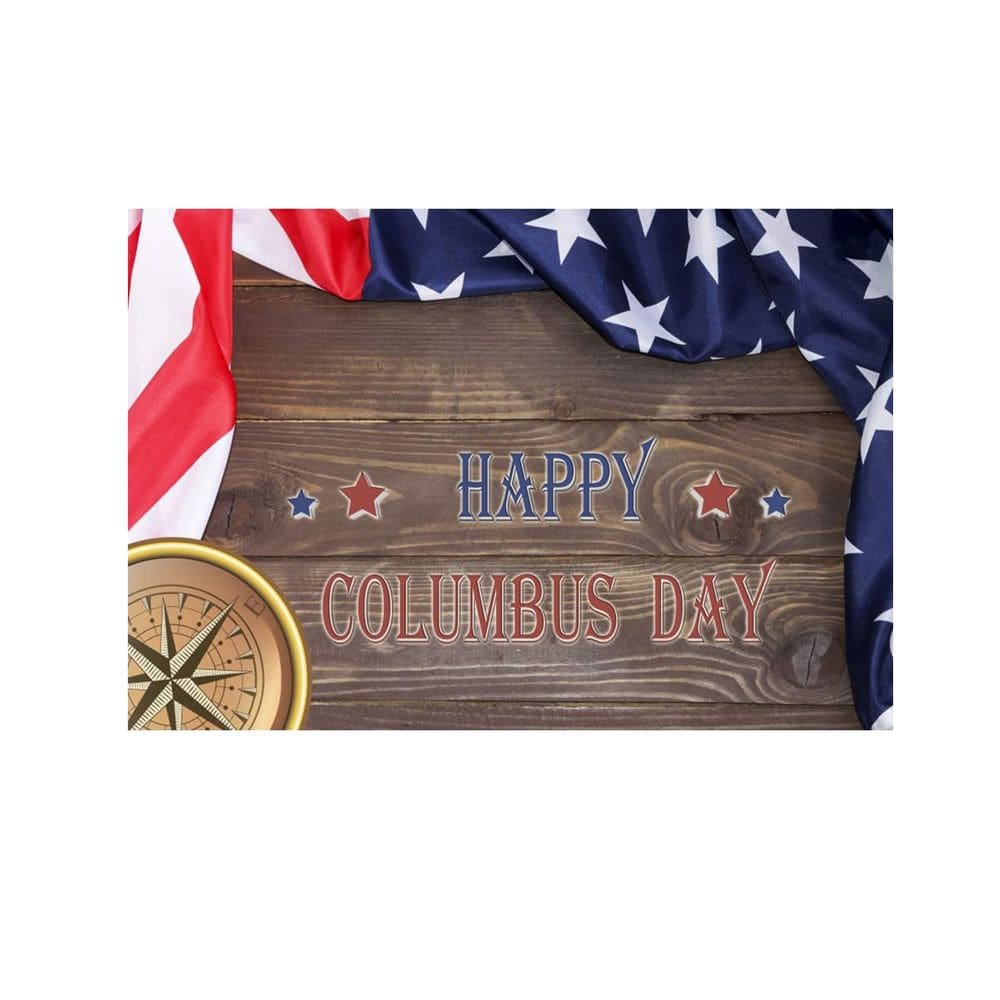 Tapeçaria Happy Columbus Day Wall 150x90cm de fibra de microtecido
