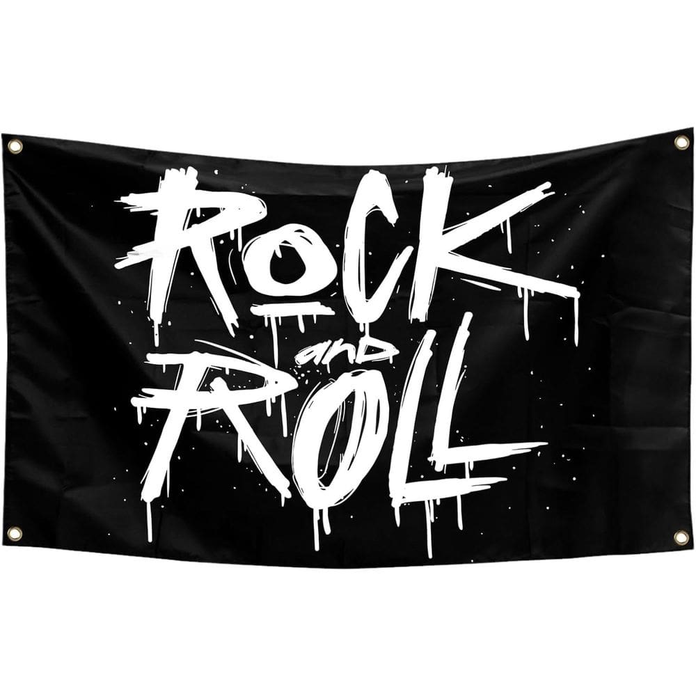 Tapeçaria Rock And Roll Wall Room Aesthetic 150x90cm, microtecido