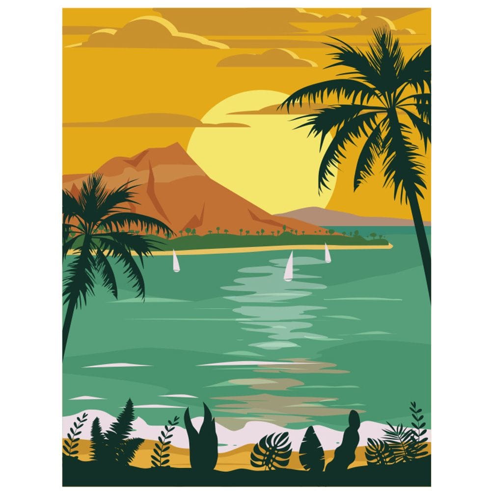 Tapeçaria Summer Beach Microfabric 150x100cm para pendurar na parede