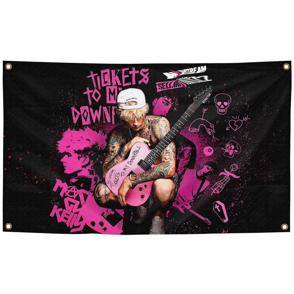 Tapestry Singer Hip Hop Machine Wall 150x90cm, microtecido