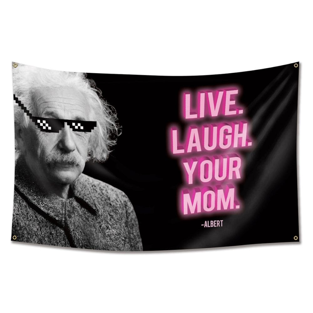 Tapeçaria Flag Lives Laughs Yours Moms Anime 90x150cm