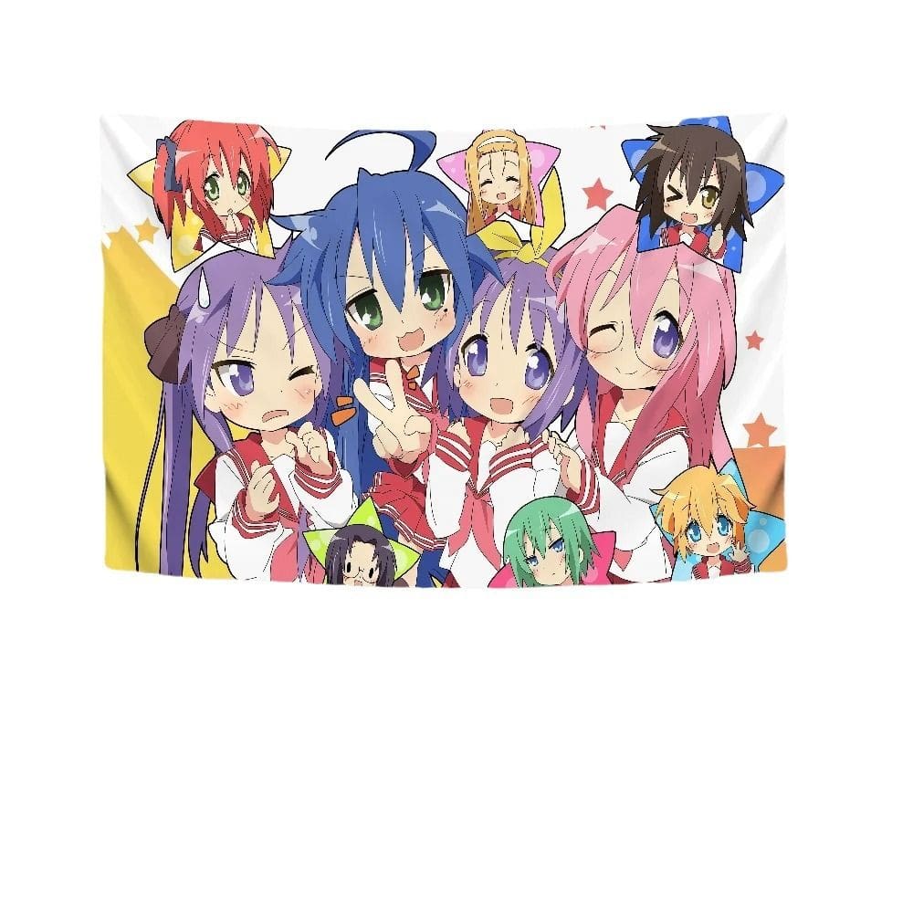 Tapeçaria de parede Luckys Stars Izumis Konatas Microfabric 150x130cm