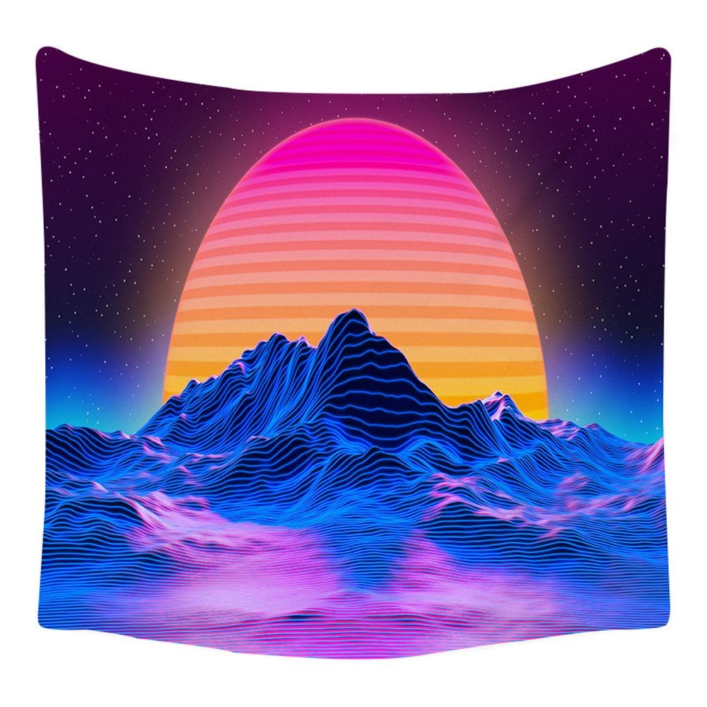 Tapeçaria Space Planet Wall 150x150cm de fibra de microtecido