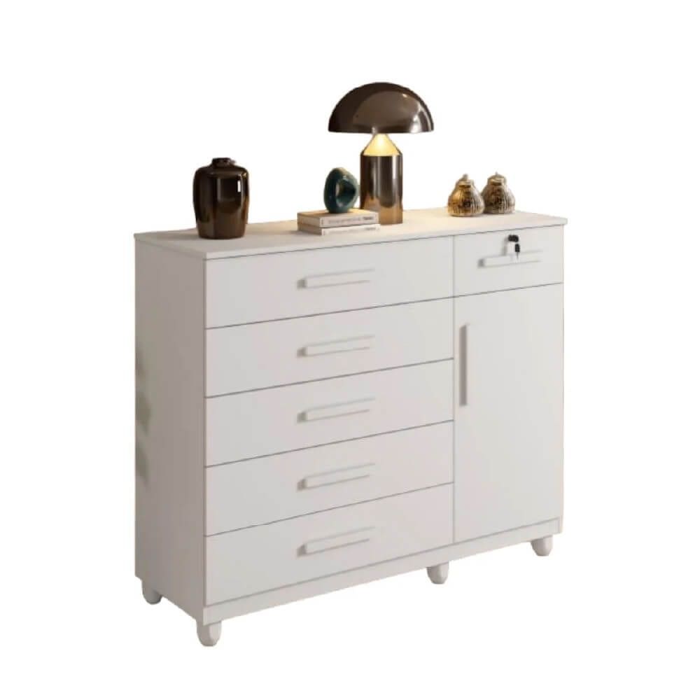 Cômoda de Quarto Milão Branca 1,22m - Benetil Móveis