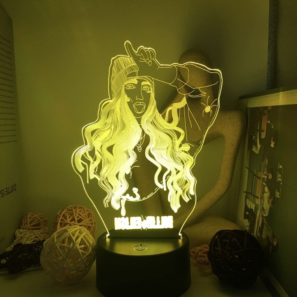 Luz noturna LED 3D que muda de cor para crianças Biancas Wu