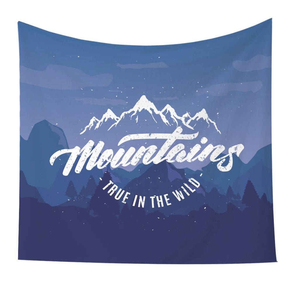 Tapeçaria Mountain Wall 150x150cm de fibra de microtecido