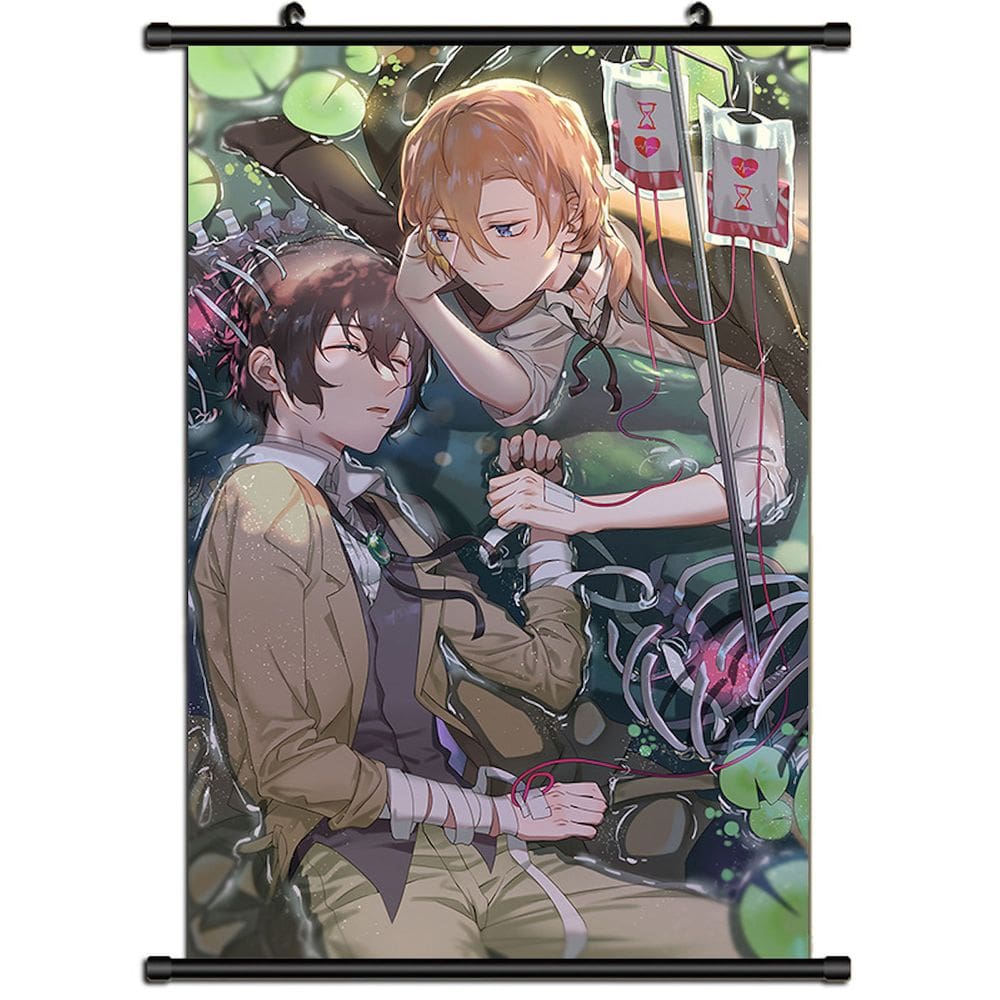 Pôster de decoração de parede Bungos Stray Dogs Dazais Osamu Chuuya