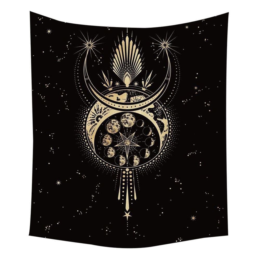 Tapeçaria Moon Wall Room Aesthetic 150x150cm, microtecido