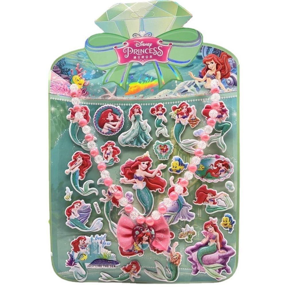 Adesivos Mermaids Princess Dress-Up 3D Puffy para crianças