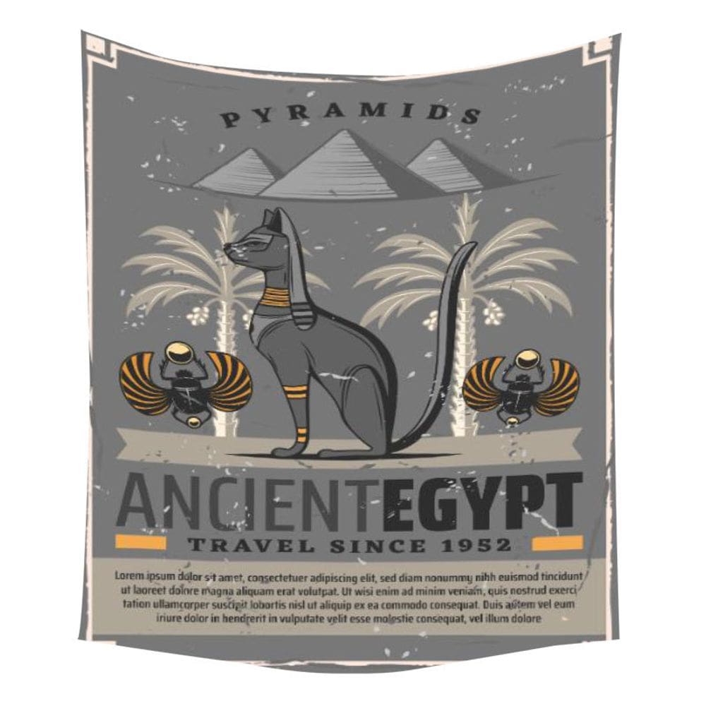 Tapeçaria de parede em microtecido do Egito Antigo 150x150cm