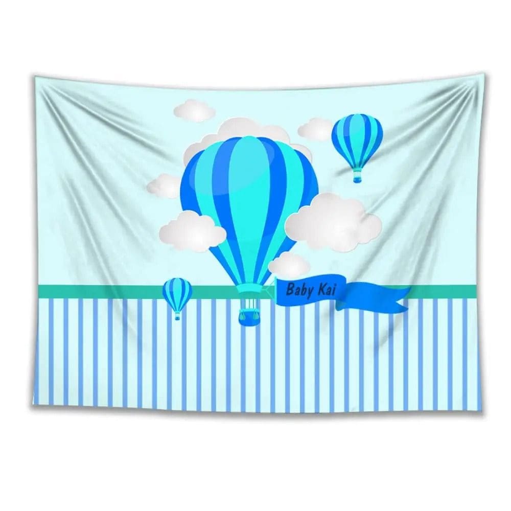 Tapeçaria, balão de ar quente, decoração de parede, poliéster 280x150cm