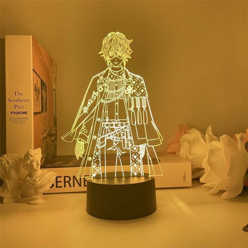 Luz noturna LED 3D Nijisanjis Ikes Evelands que muda de cor