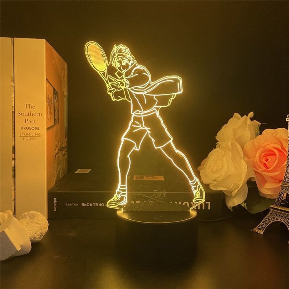 Luz noturna LED 3D Princes of Tennis Atobes Keigos para crianças