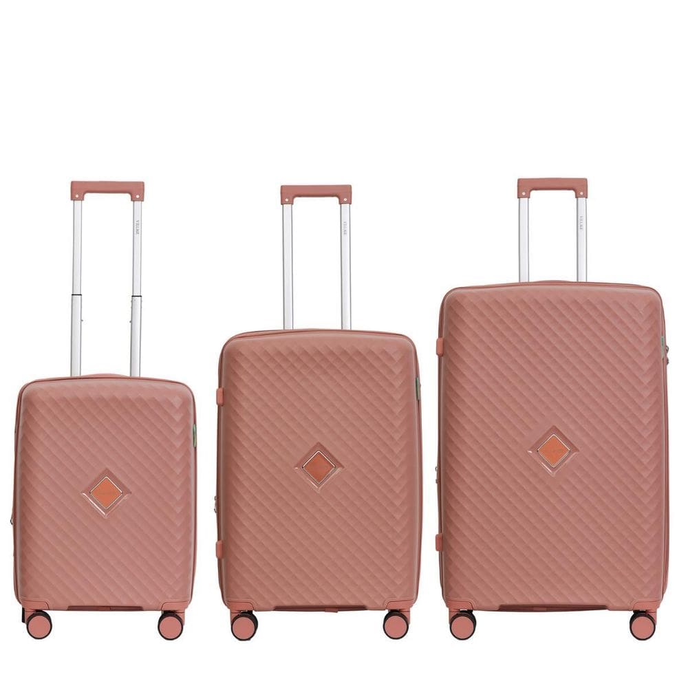 Mala Viagem 3 Peças Polipropileno Expansível Zíper Antifurto