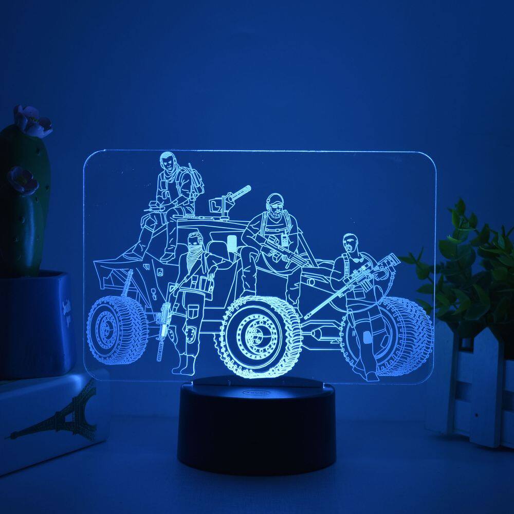 Luz noturna Toms Clancys Ghosts Recons 3D com mudança de cor