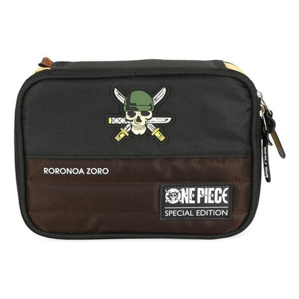 Estojo 100 Pens Grande Escolar Juvenil  Zoro E Luffy