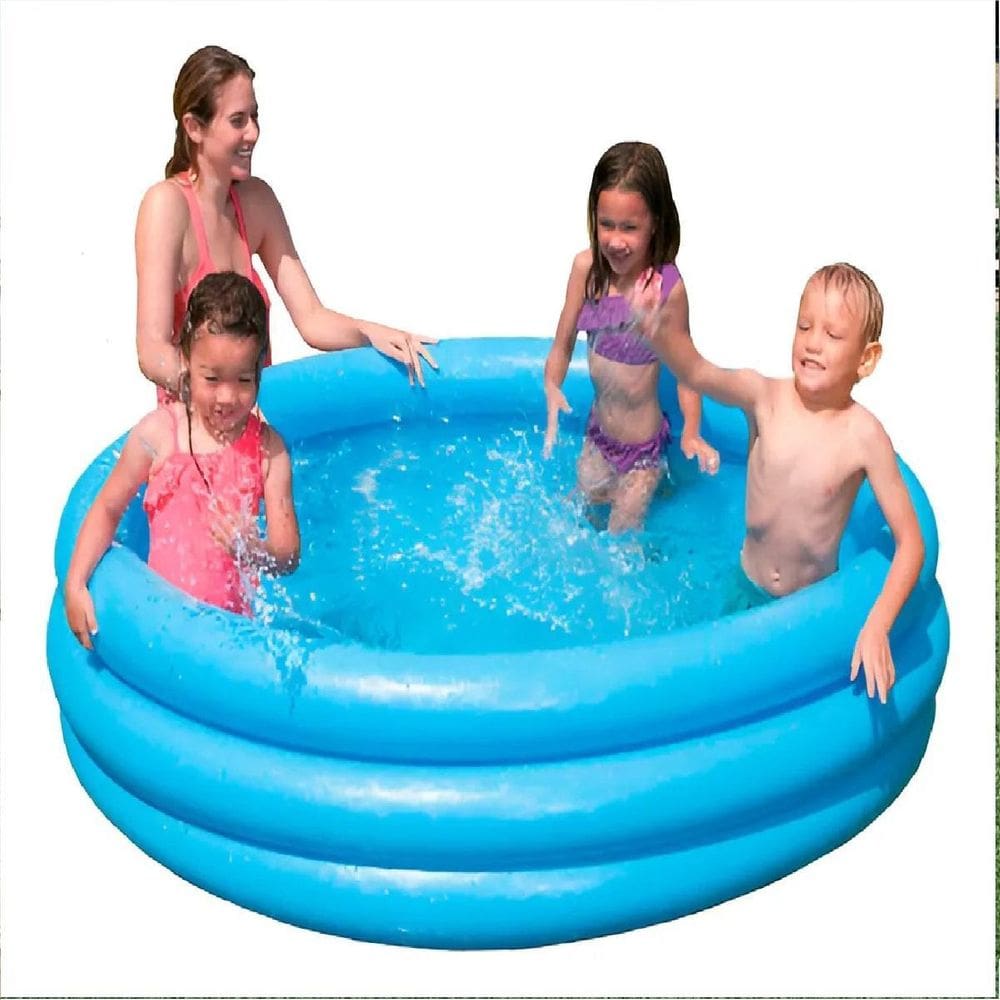 Piscina Azul Redonda Inflável 330 Litros Intex Verão Piscina