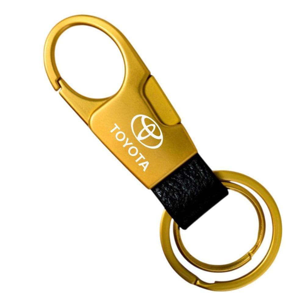 Chaveiro Para Toyota Corolla Hilux Metal Luxo B Dourado