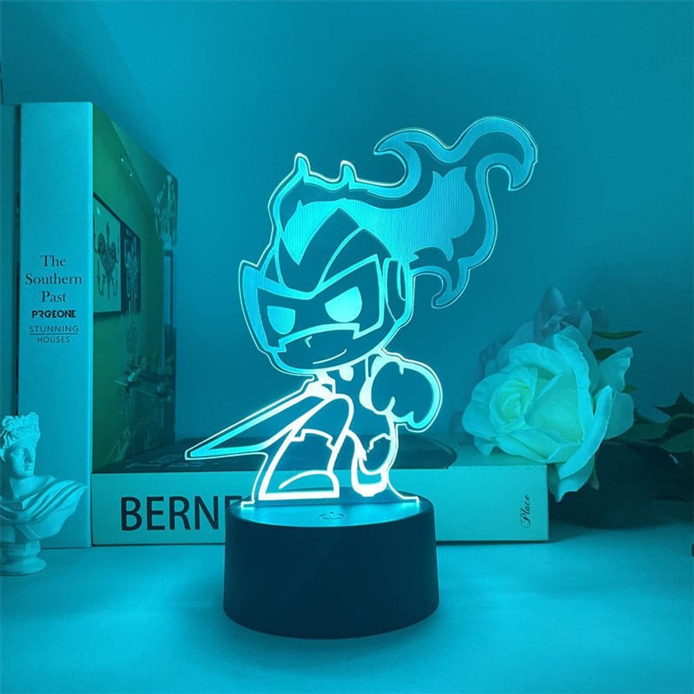 Luz noturna LED 3D Happys Heroes Kalos que muda de cor