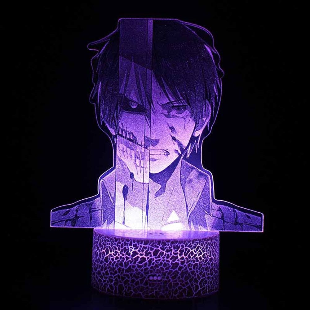 Luz noturna: LED 3D Attack on Titans | Erens Jaegers Color Change