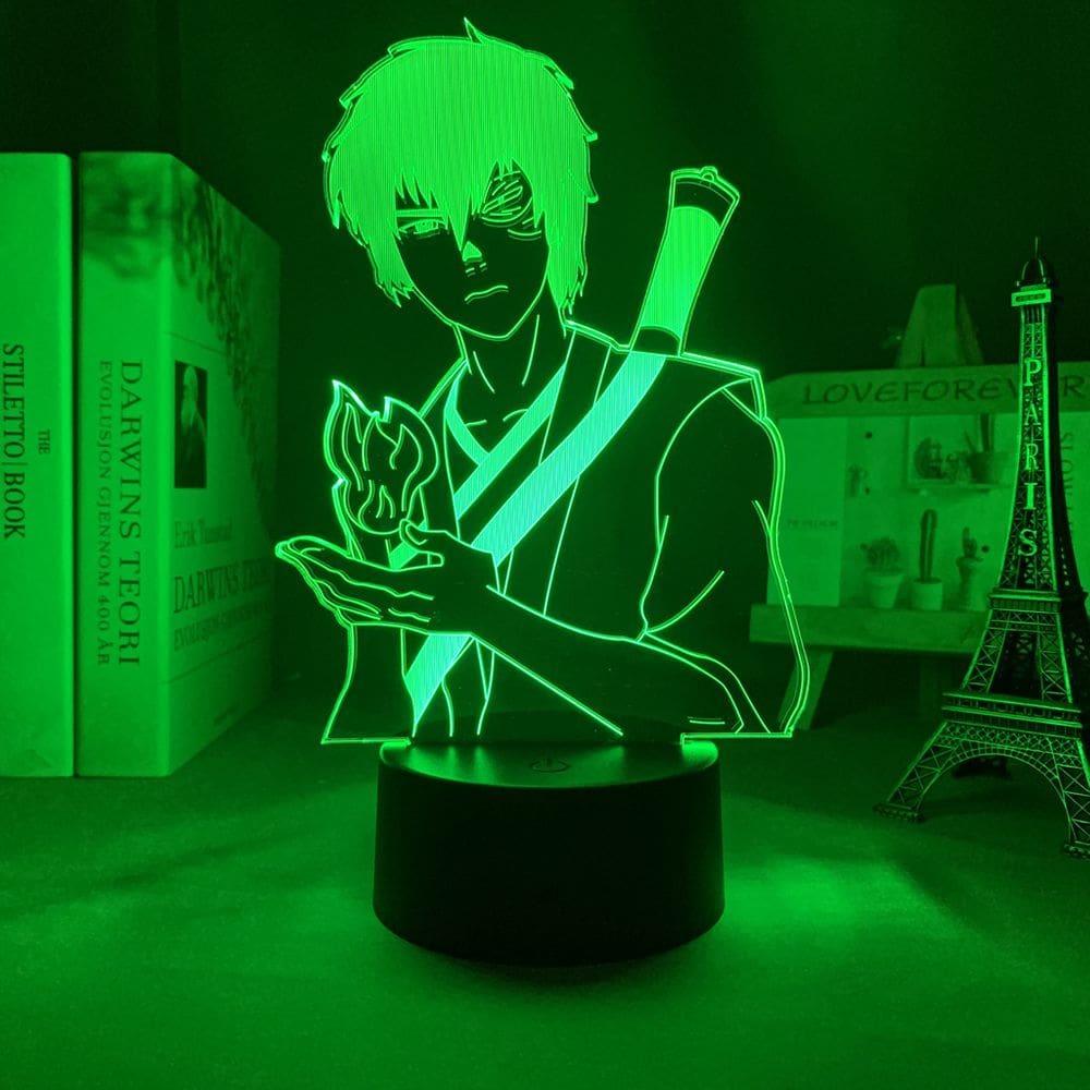 A luz noturna LED 3D dura a mudança de cor do Airbenders Zukos