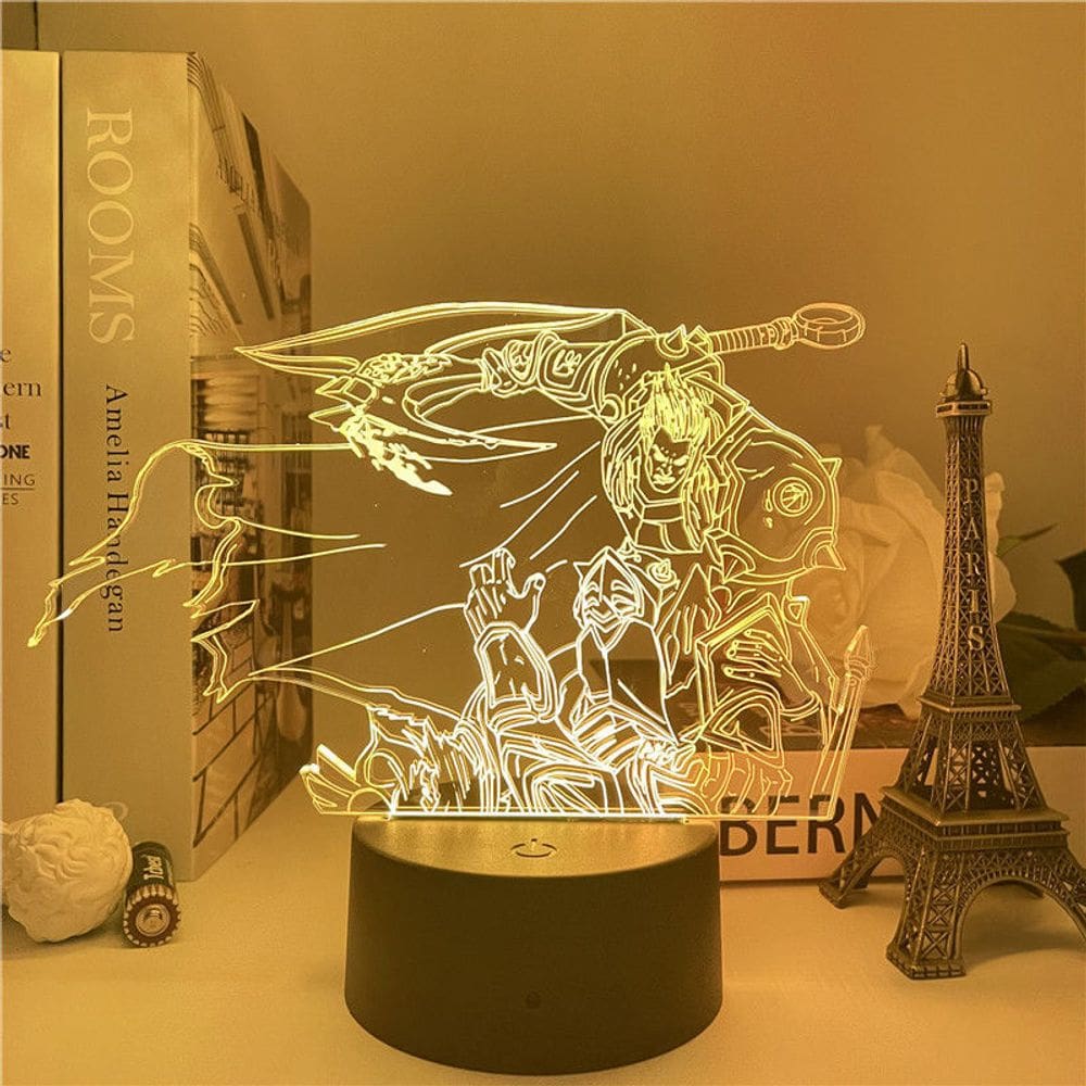 Luz noturna LED 3D Lols Darius Color Changing para crianças